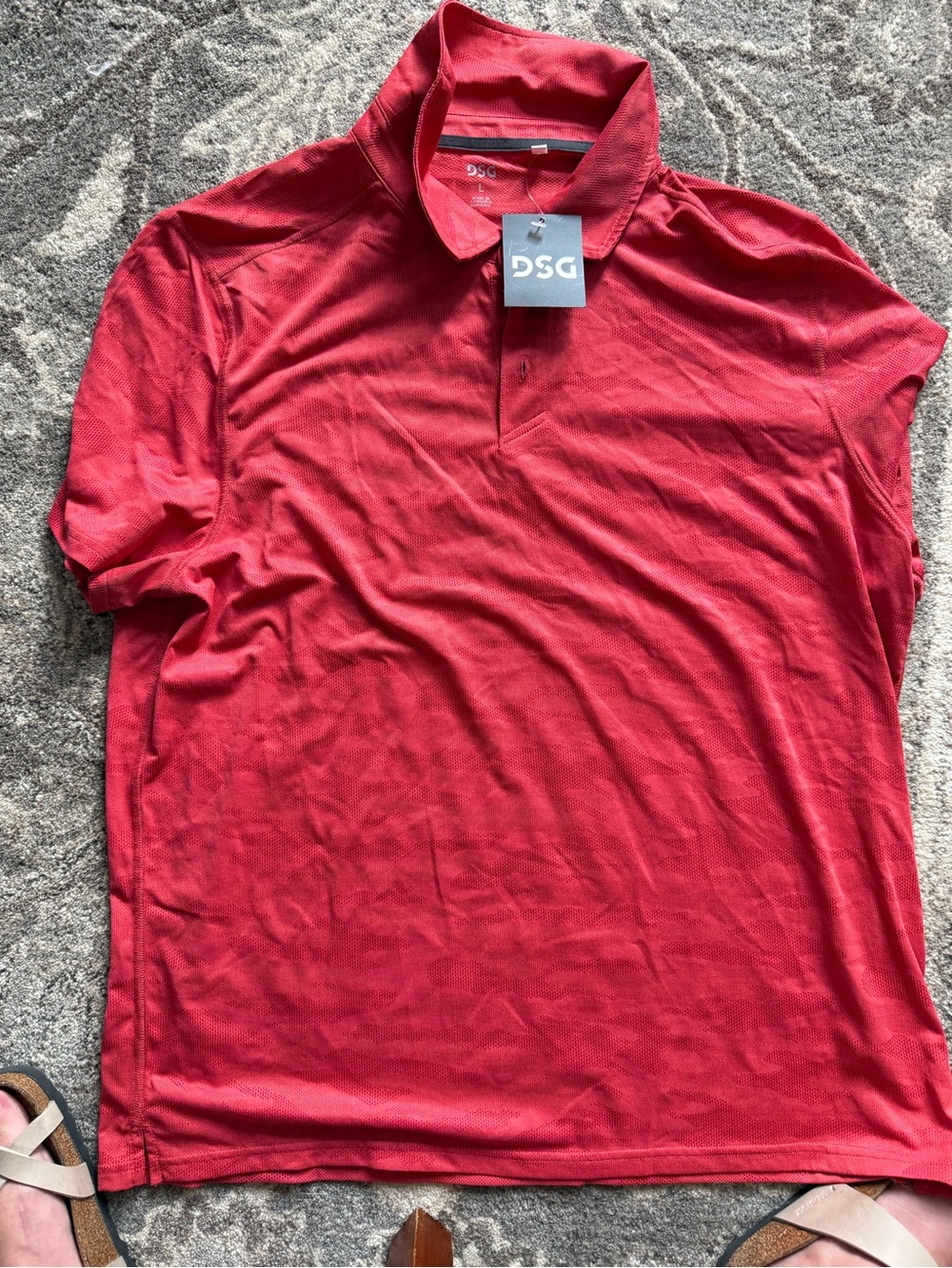 DSG Men's Red Short-Sleeve Polo